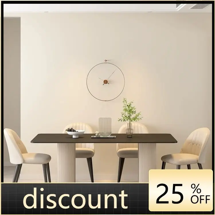 LMM pure black rock slab dining table modern simple household small apartment rectangular dining table