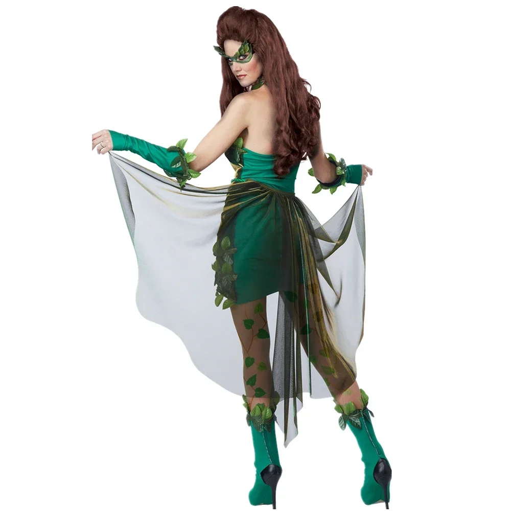 Sexy Poison Ivy Women Costume Lethal Beauty Halloween Cosplay Fancy Dress