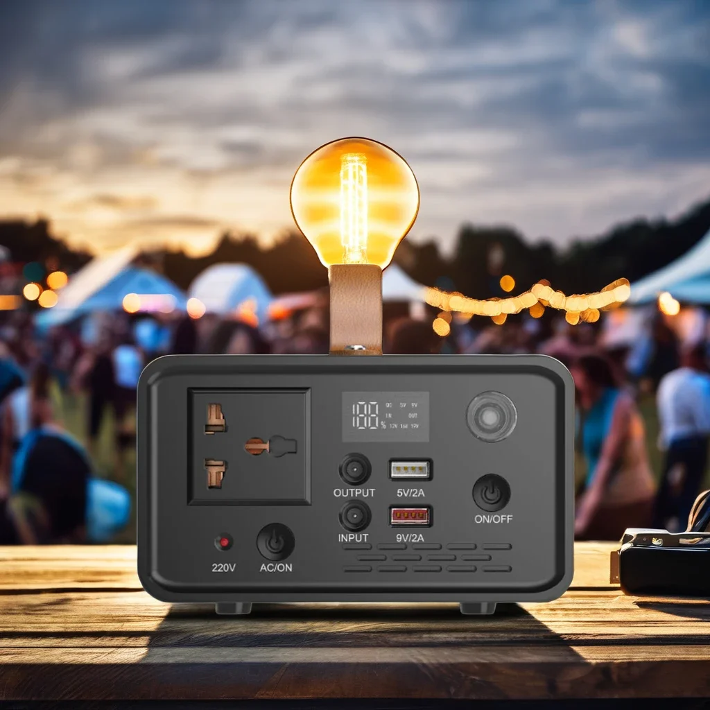 

300W Portable Power Station 236.8Wh 64000mAh Camping Generator with Battery Pack AC DC Outlet and Flashlight