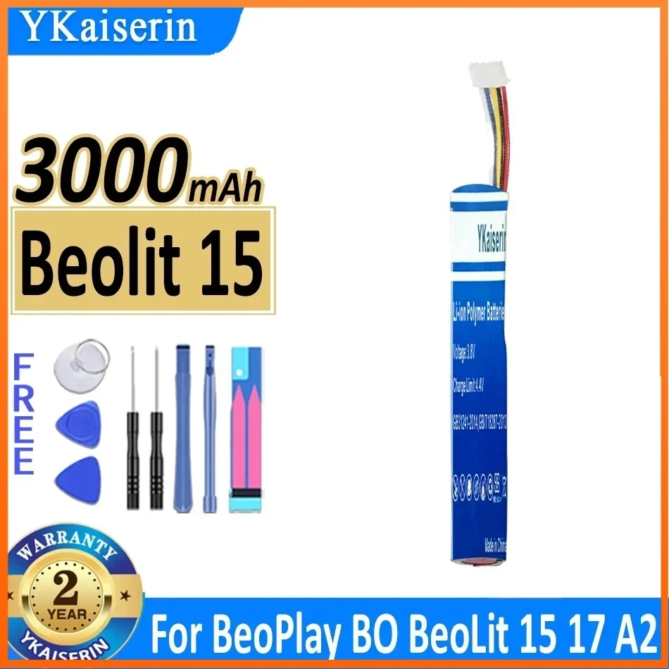 YKaiserin Battery 3000mAh for BeoPlay BO BeoLit 15 17 A2 J406 ICR18650NH-2S Batterie + Track Code Warranty 2 Years