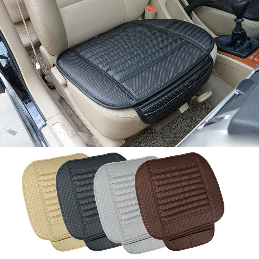 

FINDME Car Front Seat Cover Breathable PU Leather Four Seasons Carbon Pad Mat Auto Chair Cushion Universal Fit Truck Suv Van
