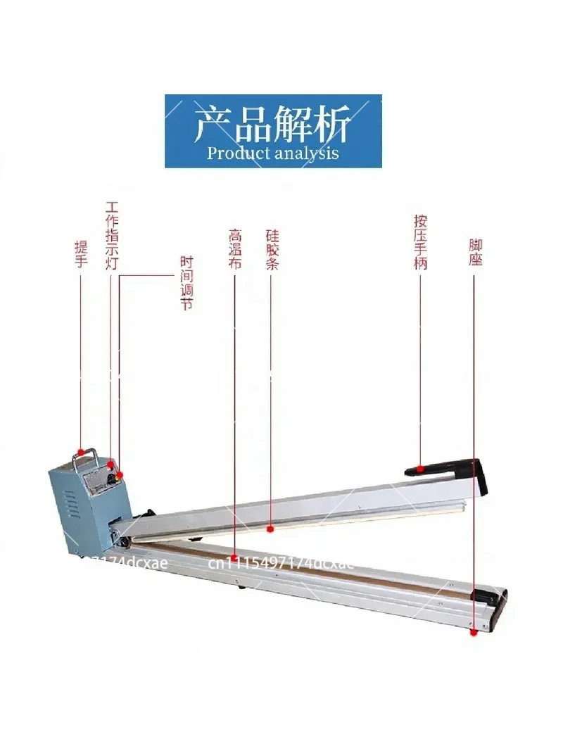 Aluminum Shell Hand Pressure Sealing Machine for Plastic Film, Aluminum-Plastic Composite Film Bags, Portable Heat Sealer