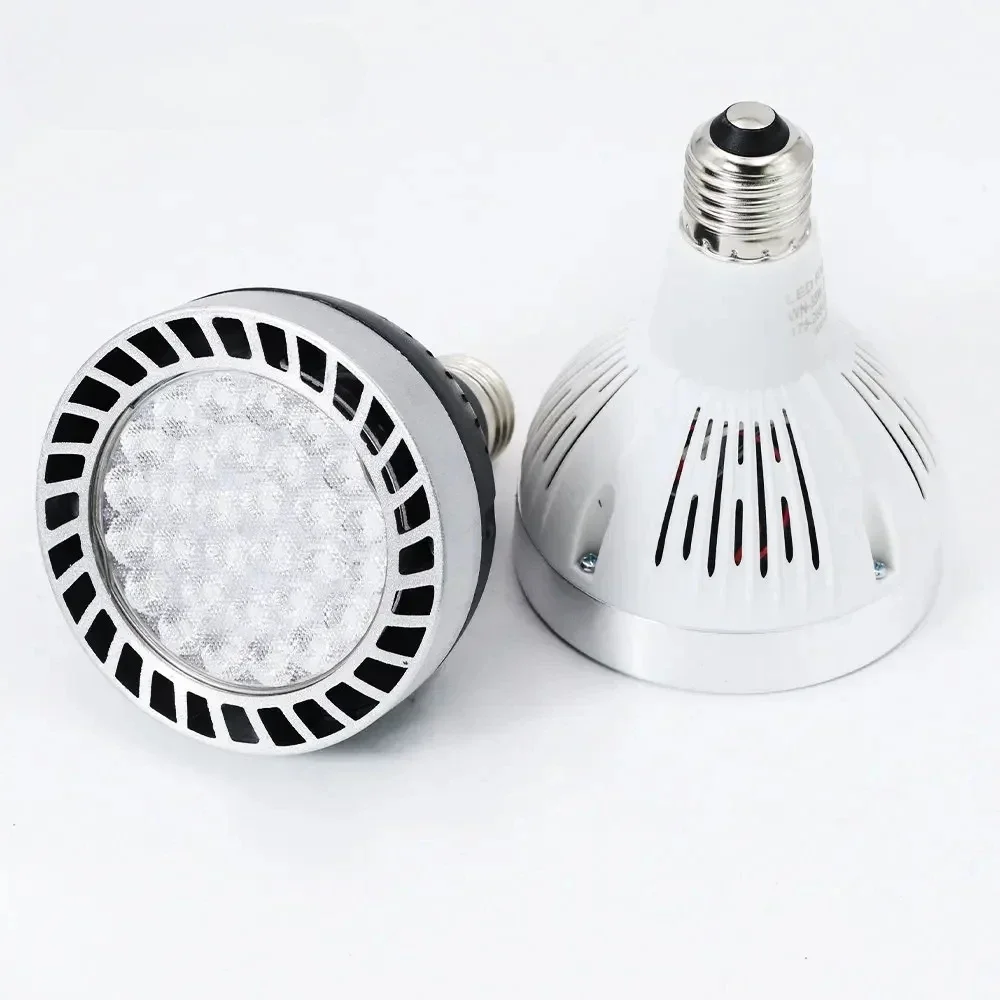 Ampoule LED haute puissance Par30, 35W, 45W, coque blanche et noire, super lumineuse, lampe à économie d'énergie, budgétaire, éclairage à la lumière du jour, 10 pièces