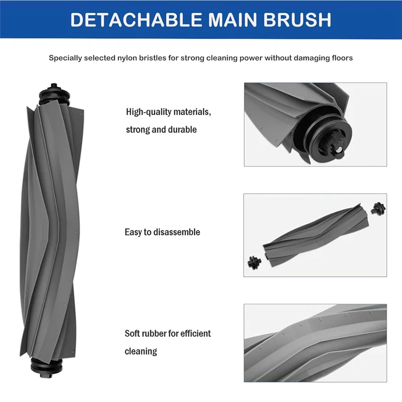 60 قطعة فرشاة جانبية دوارة مرشح ممسحة كيس لجميع الغبار لـ Dreame L10s Pro Ultra Heat/X30 Ultra/X30 Pro/S10 Pro Ultra Vacuum Parts-AA26