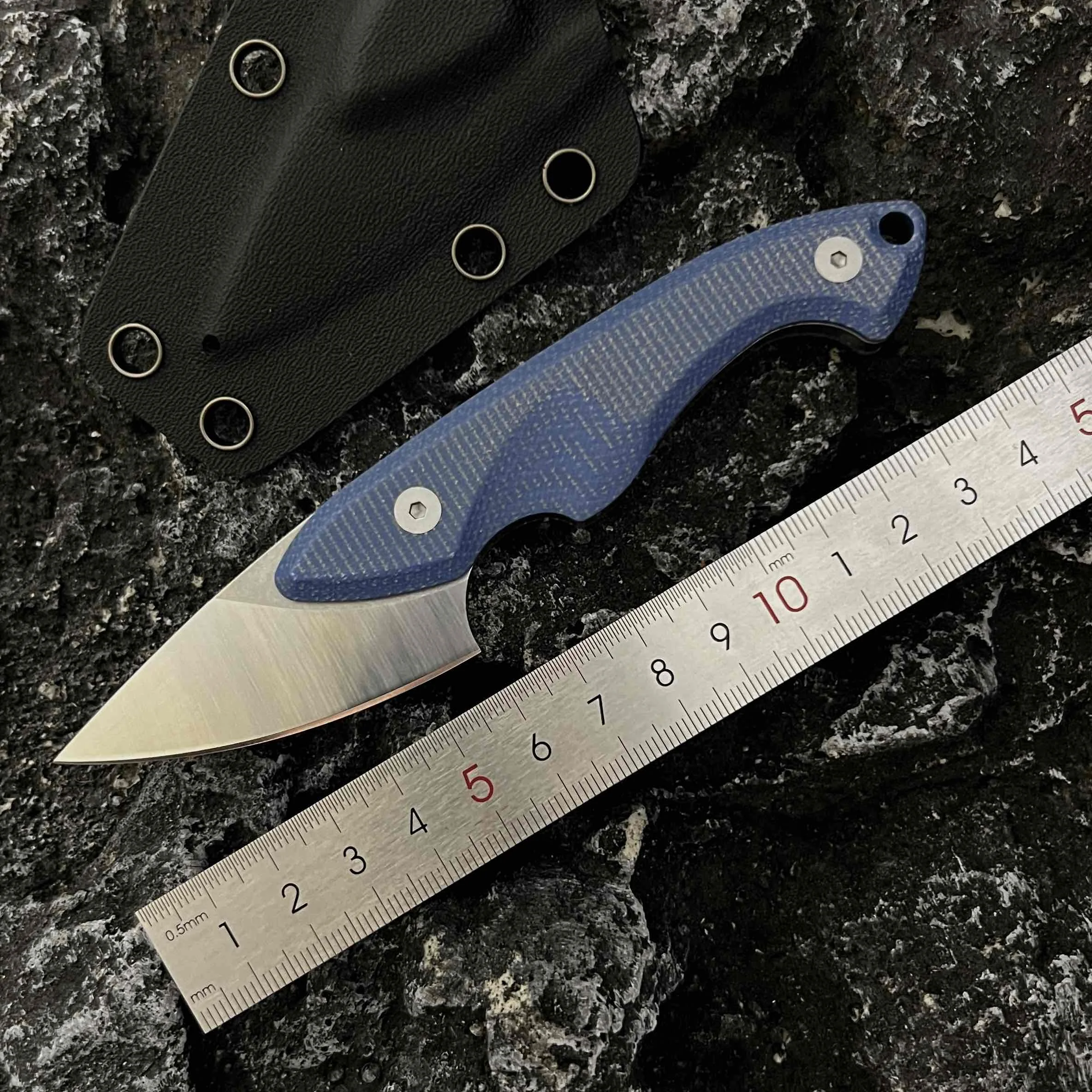 

New Swordfish Mini Straight 14C28N Steel Micatta Handle Fixed Portable Survival Camping EDC Tactical Fruit Knife High Hardness