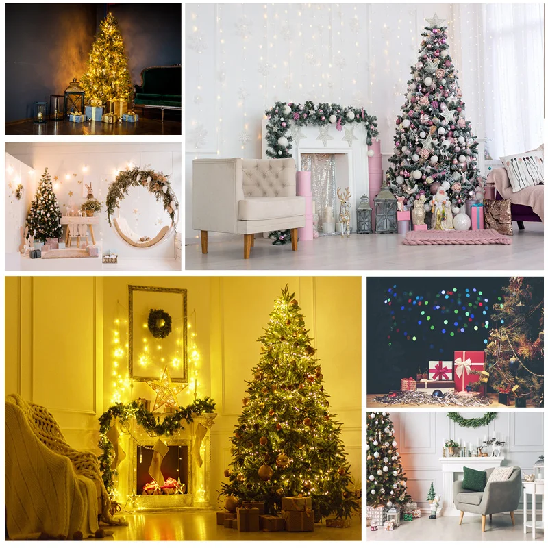 

SHENGYONGBAO Christmas Indoor Theme Photography Background Christmas tree Children Backdrops For Photo Studio Props 21522 DHY-02