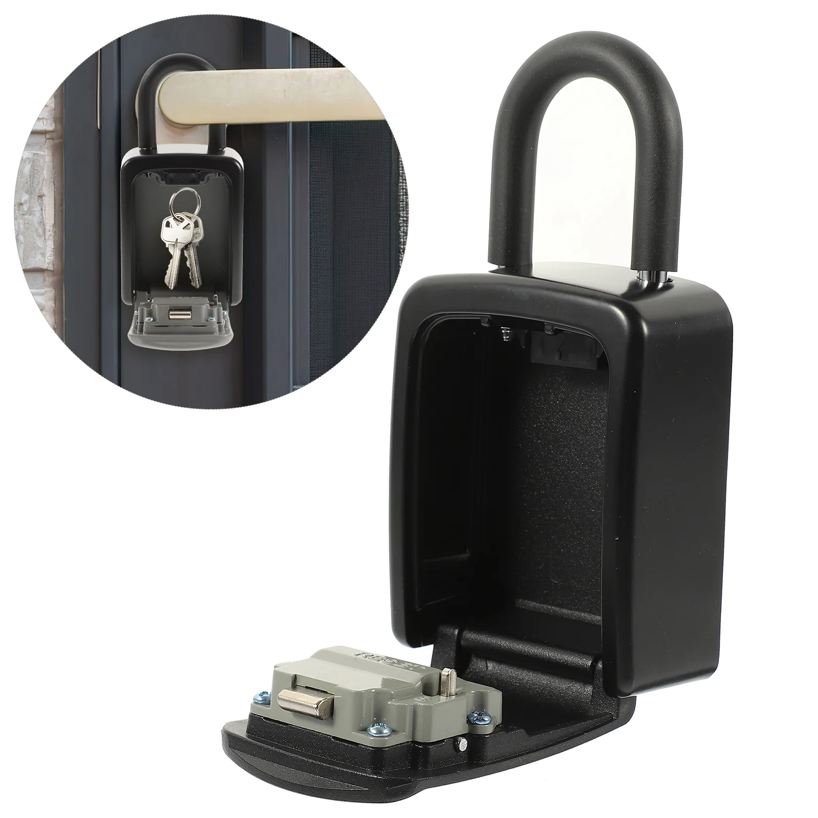 

Portable Lock Box Wall Mounted Key Lock Box Resettable Code Security Key Lock Box key safe box outdoor lock box