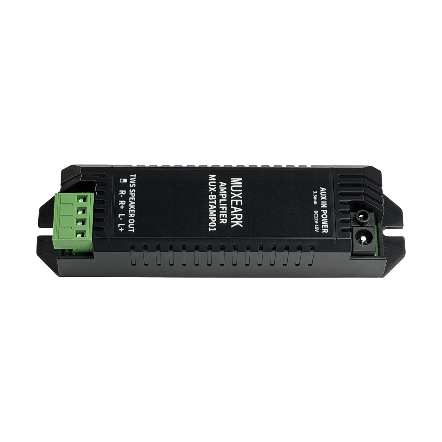 MUXEARK Mini receptor amplificador Bluetooth 5.1 de 2 canais com AUX TWS adequado e fonte de alimentação 12V para alto-falantes de teto/passivos