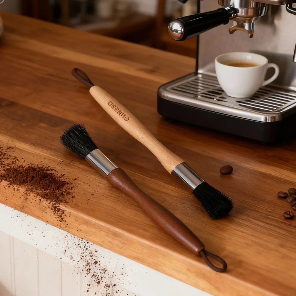 Bean Grinder Brush Special Hand Brew Coffee Cleaning Brush Black Bristle Soft Bristle Brush Dust Cleaning Brush Appliance