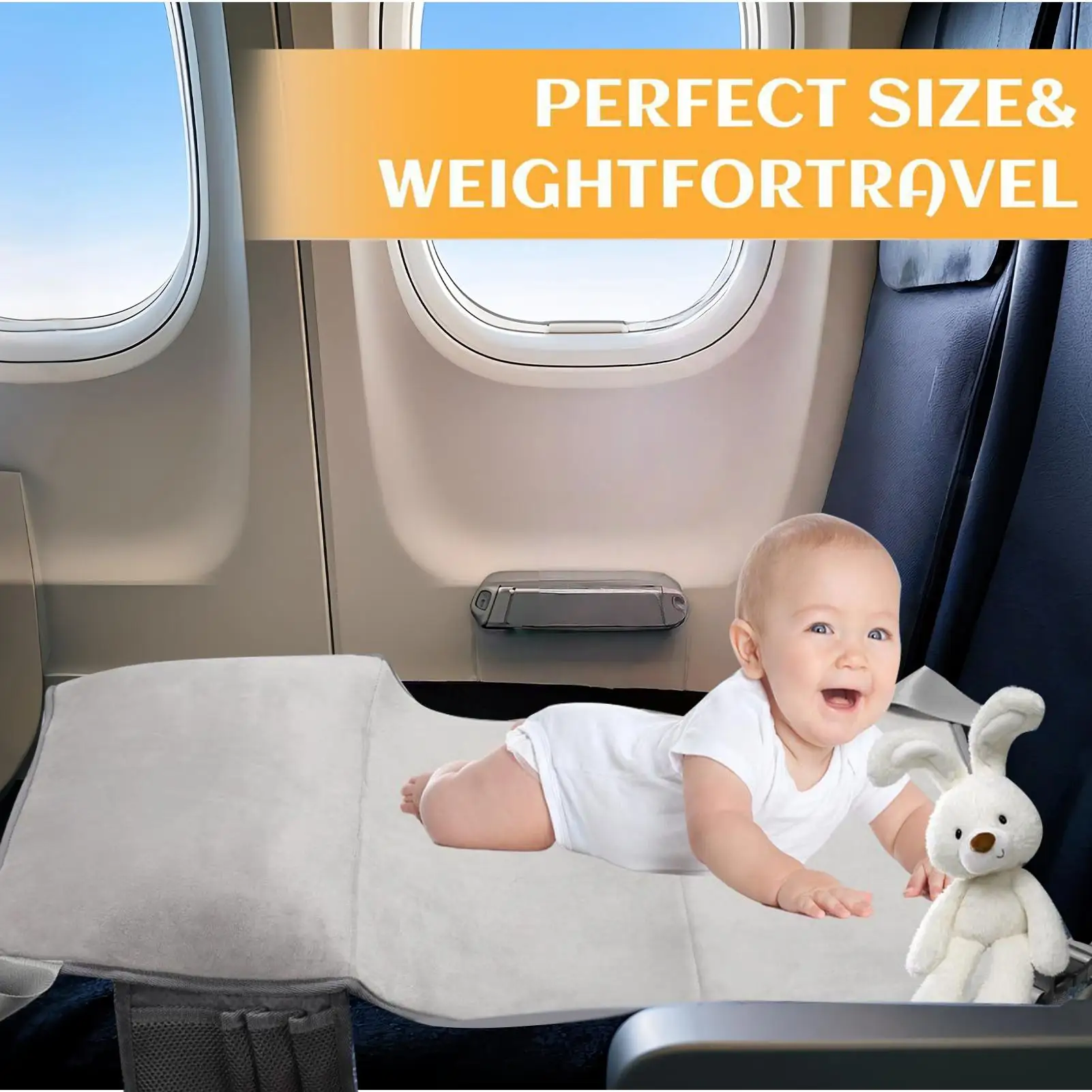 Baby Airplane Bed Air Flight Seat Footrest Multi-Functional Comfortable Portable Kids Bed Seat Extender For Flight Airplane