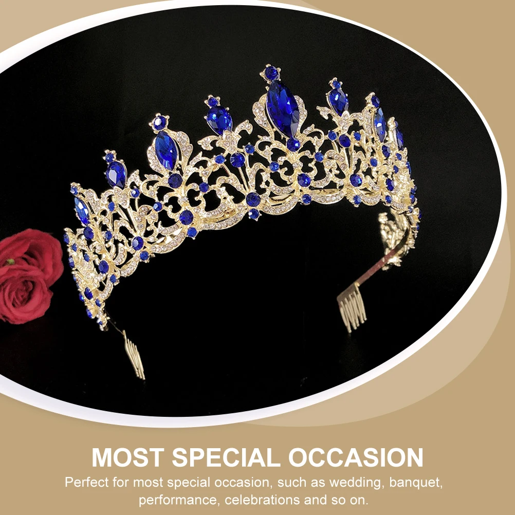 

1pc Elegant Bride Rhinestone Decor Charming Bride Tiara Charming Bridal Banquet Crown Decor Beautiful Tiara Crown Headdress