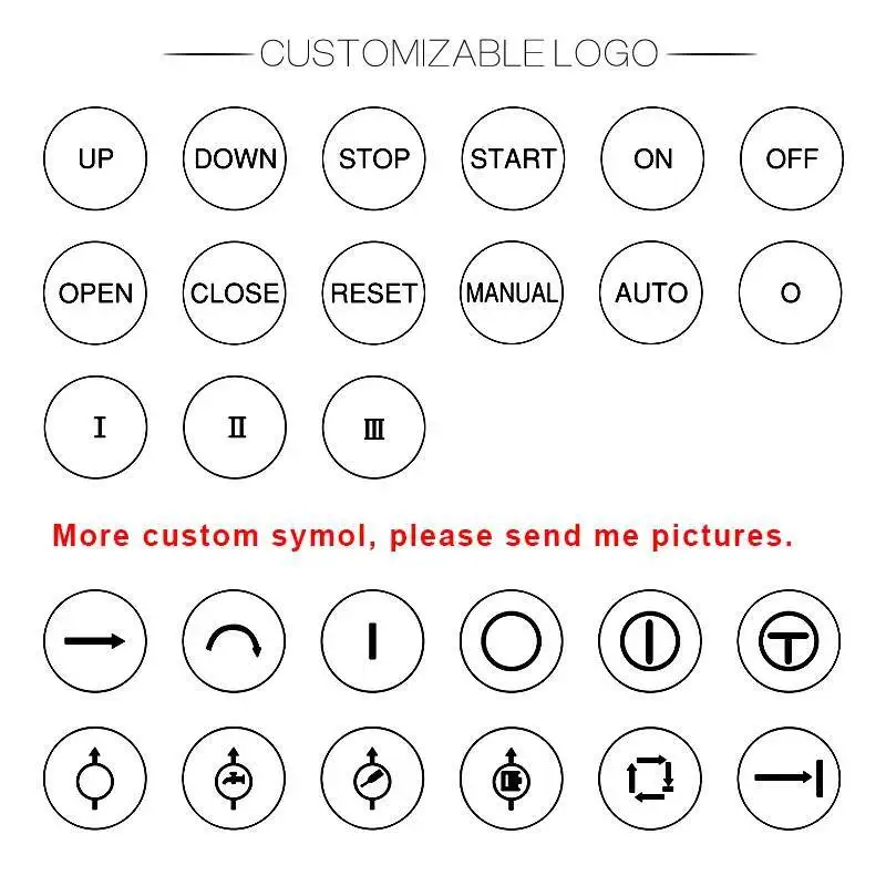 زر إعادة الضبط مع الحروف المضيئة 1NO 1NC ، 19 مللي متر ، مصدر طاقة ، ليزر مخصص 3A 250VAC ، زر دفع معدني