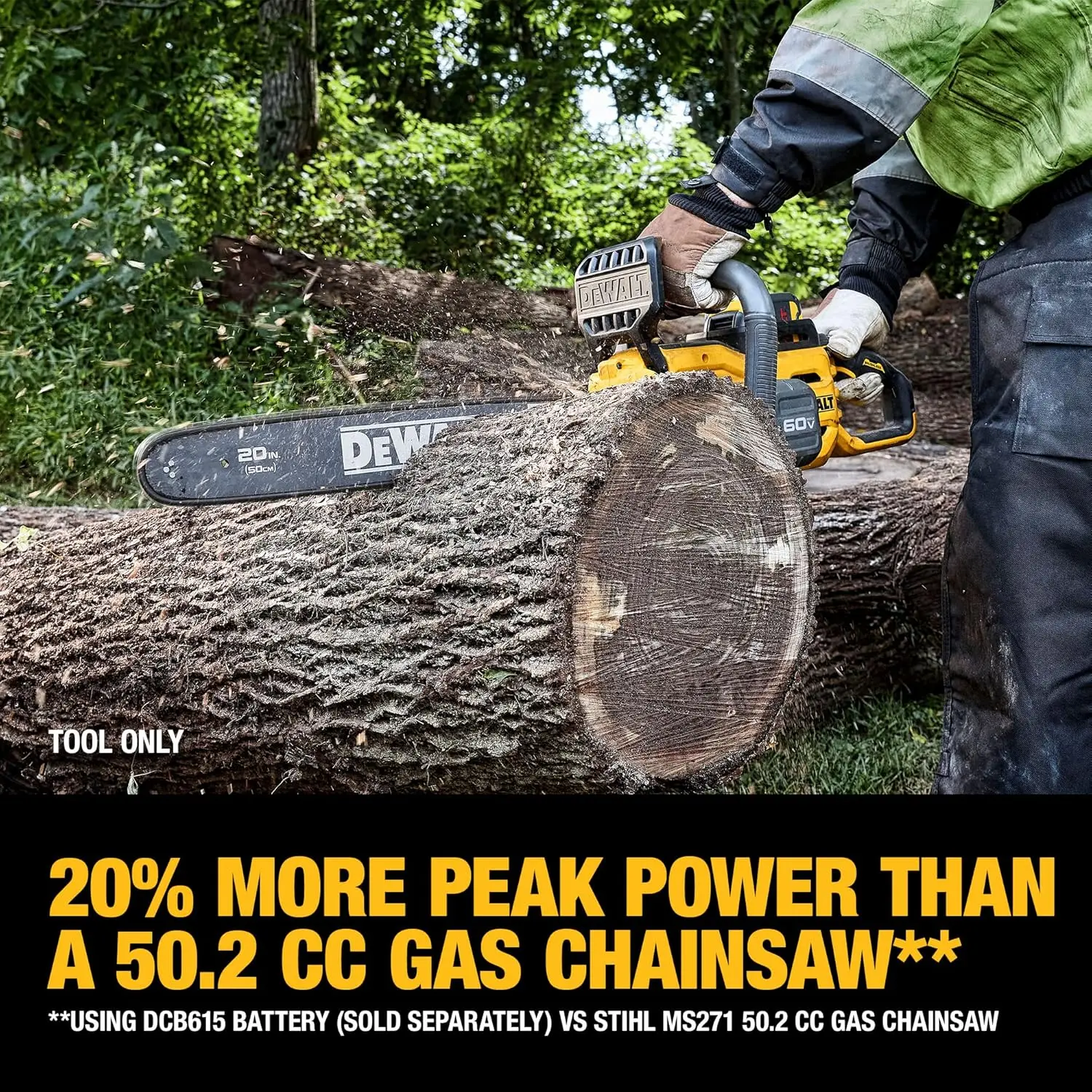 60V Flexvolt 20"" Brushless Chainsaw - Bare Tool (Dccs677B)