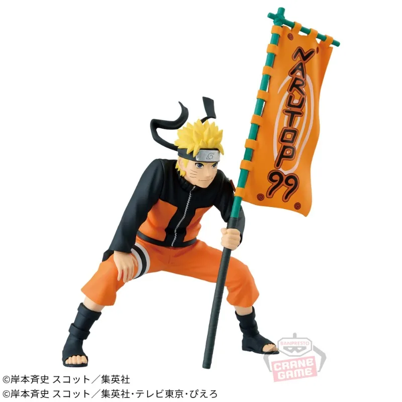 Bandai Original Genuine BANPRESTO Naruto Shippuden NARUTOP99 Uzumaki Naruto 11cm Collections Model Toy Figures Birthday Gift