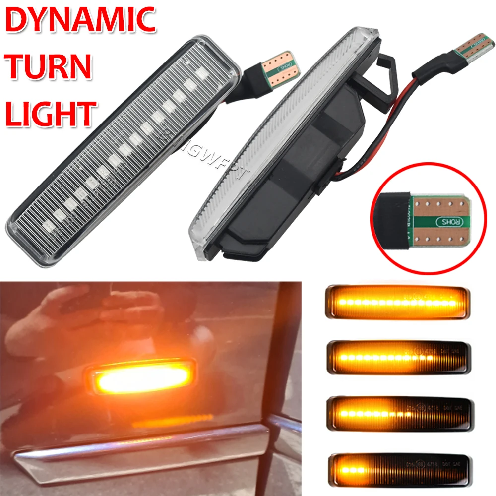 BINGWFPT For BMW 5 Series E39 1995-2003 M5 Side Marker Sequential Lamp Flasher Dynamic Blinker Indicator LED Turn Signal Light