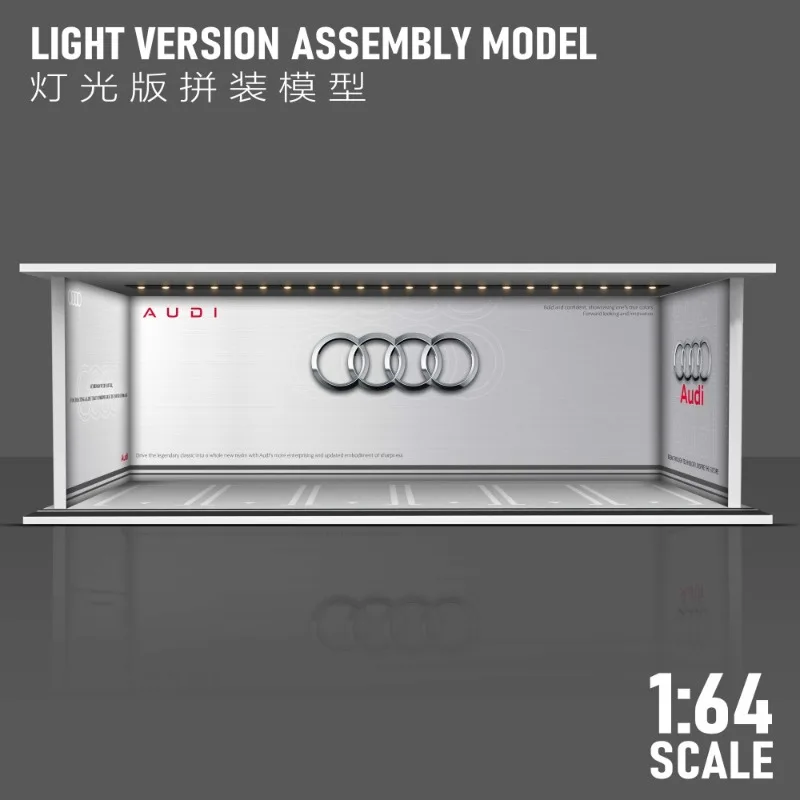 عجلات ساخنة مصغرة 1/64 مقياس موقف للسيارات نموذج محاكاة المشهد عرض مضيئة بولي كلوريد الفينيل عرض موقف جمع اللعب الصبي