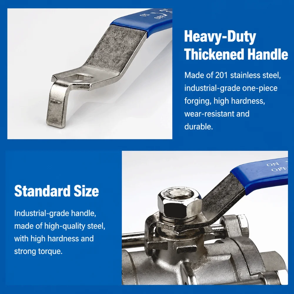Valve Accessories Stainless Steel Ball Valve Handle Lever Handle DN15-50 Water Pipe Valve Durable Water Pipe Wrench