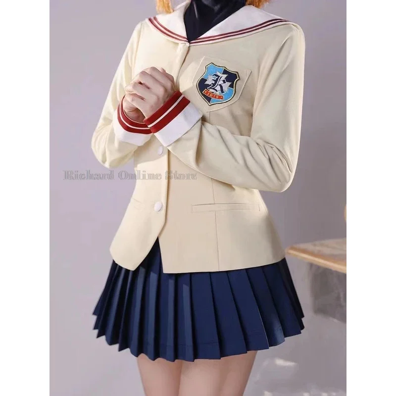 Kostum Cosplay Anime CLANNAD Nagisa Furukawa 2025 22, Seragam Fujibayashi Kyou, Gaun Rok, Setelan, Seragam Sekolah JK C