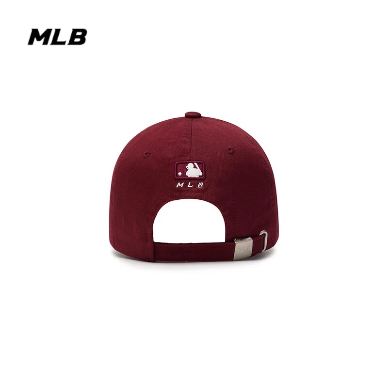 قبعة MLB للحماية من الشمس منقار البط قبعة بيسبول LA عصرية باللون الأحمر الخمري
