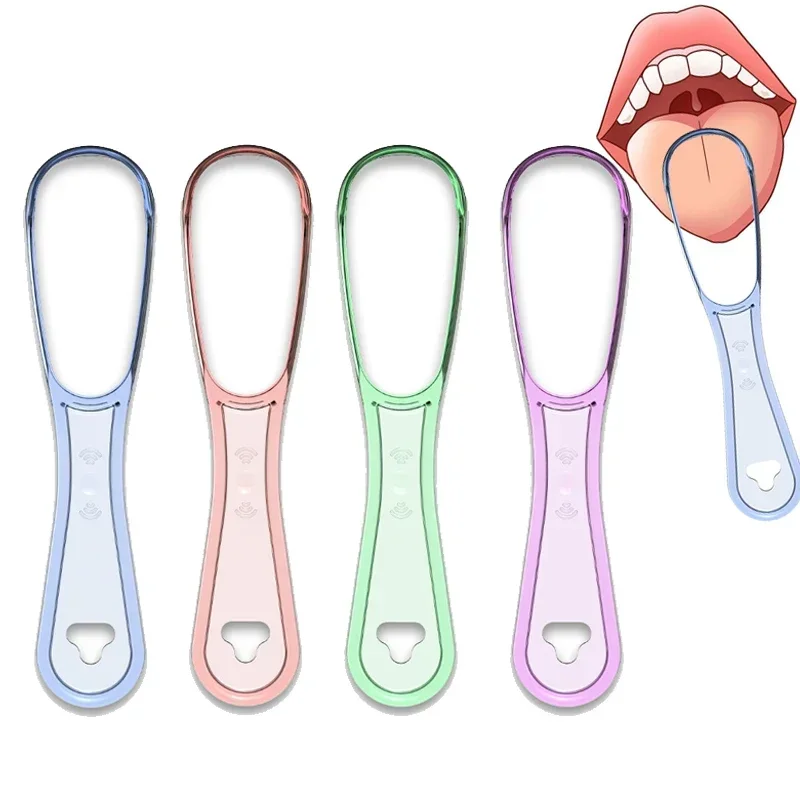 Tongue Scraper For Adult Reusable Tongue Cleaning Tool Food Grade Plastic Mouth Scraper Washable Oral Hygiene Care Appliances