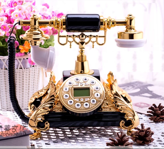 GSM SIM Card cordless Phone 900 MHz 1800MHz Europe style vintage  red white Wireless Telephone home office house made of resin