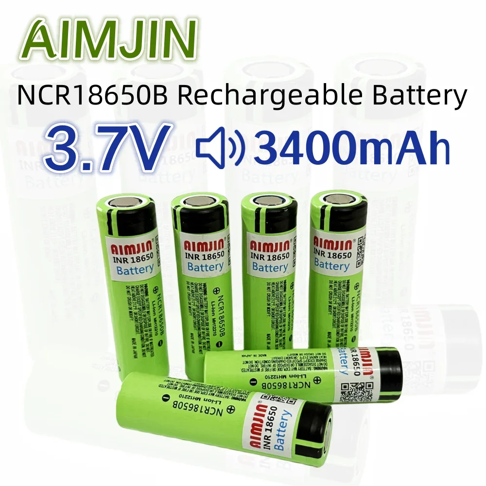 

100% Original NCR18650B 3.7V 3400mAh Rechargeable Lithium-ion Battery for remote control flashlights etc battery replacement