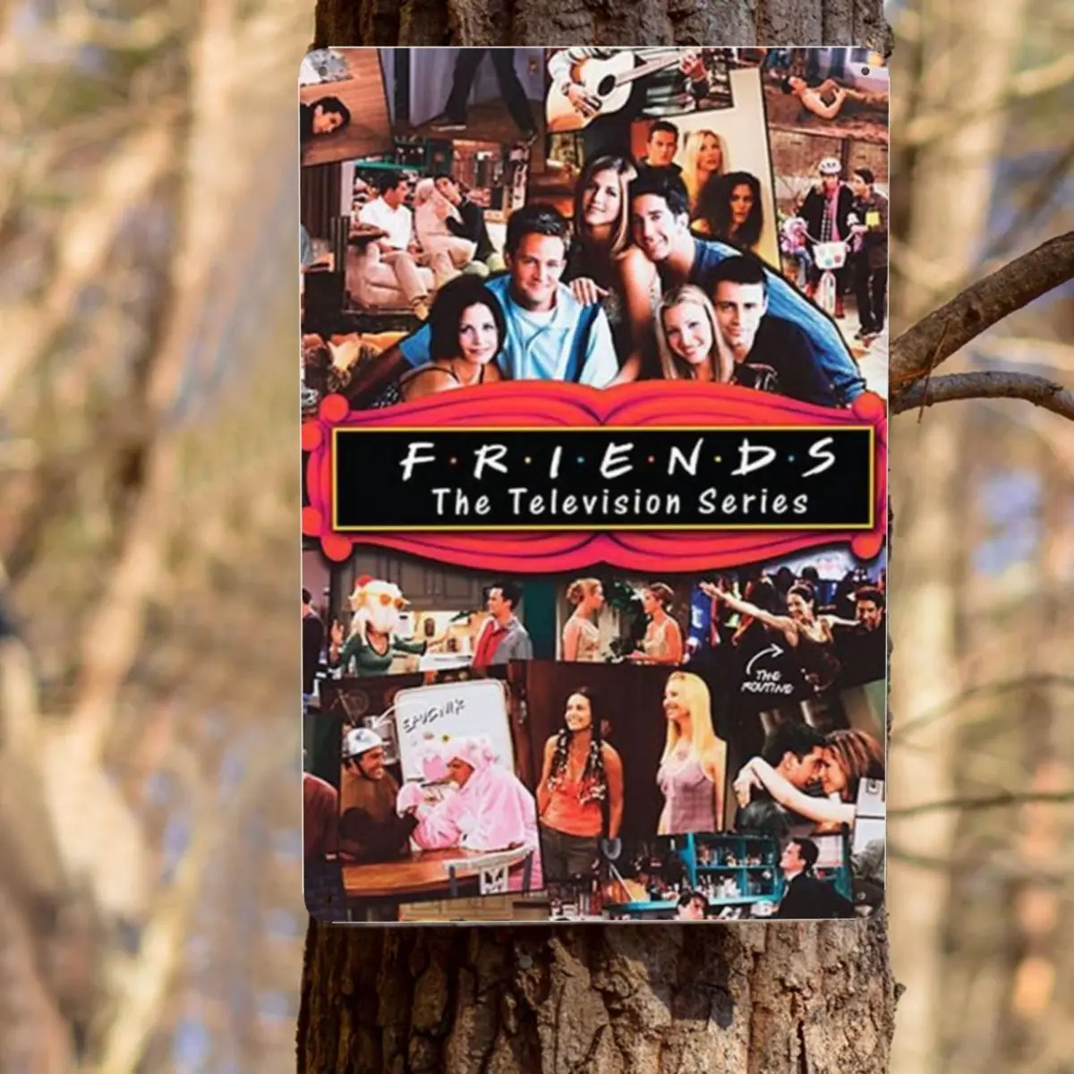 الرجعية خمر الأصدقاء الكولاج علامات مخصصة الرجعية الكلاسيكية تلفزيوني لوحات معدنية لمتجر مكتب الحانات نادي رجل الكهف بار ديكور فني