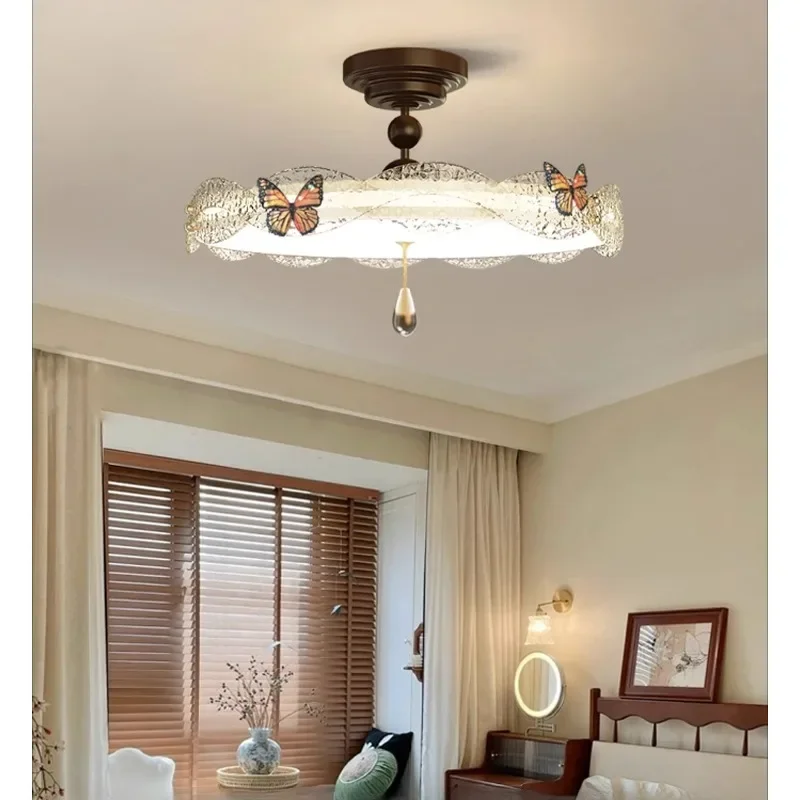 

Потолочный светильник для спальни в среднем древнем стиле, французский ретро-свет, роскошный хрустальный светильник высокого класса для спальни, домашний светильник для спальни