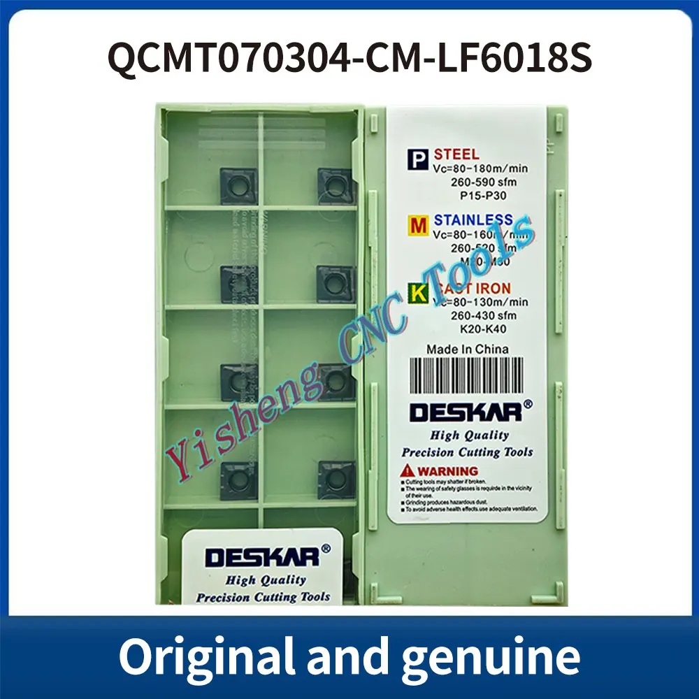 

DESKAR 100% Original QCMT050204-CM QCMT060204-CM QCMT070304-CM QCMT080304-CM QCMT10T304-CM LF6018S CNC cutting tool