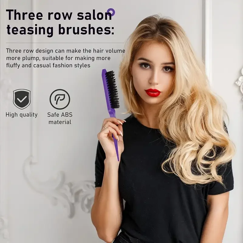 12-Piece Hair Styling Set:Comb&Brush,Rat-Tail Comb,Edge Control Brush,Silicone Scalp Massage Shampoo Brush Hair Styling Tool