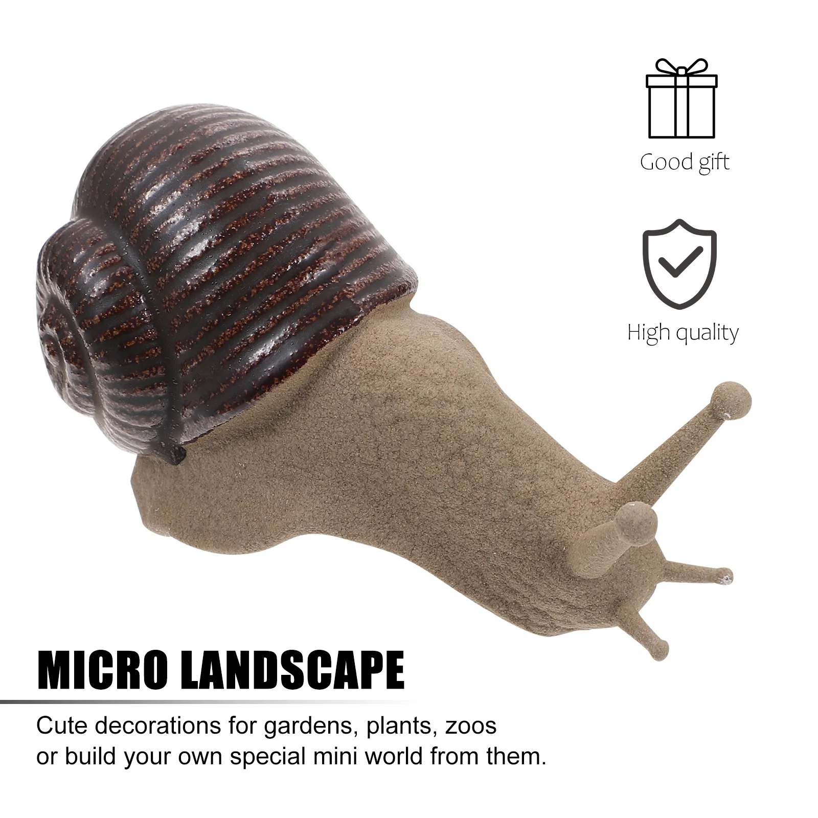 

Miniature Garden Snail Decoration Artificial Realistic Snail for Fairy Garden Plant Landscape Ornament Decorative Statue