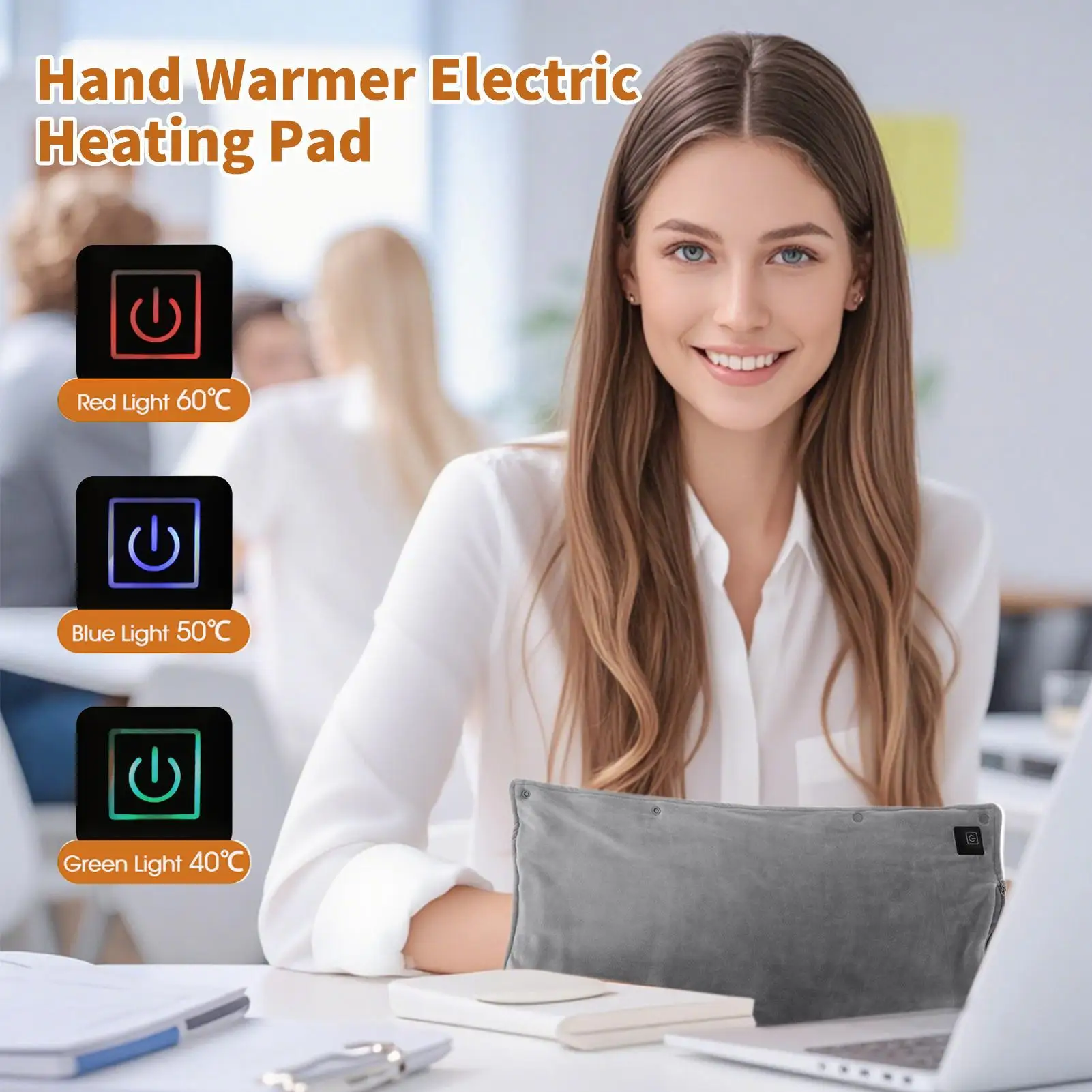 

USB Hand Warmers 3-Mode Heating, Electric Heating Pad for Outdoor Indoor Use, Portable Hand Warmer in Winter Camping Travel