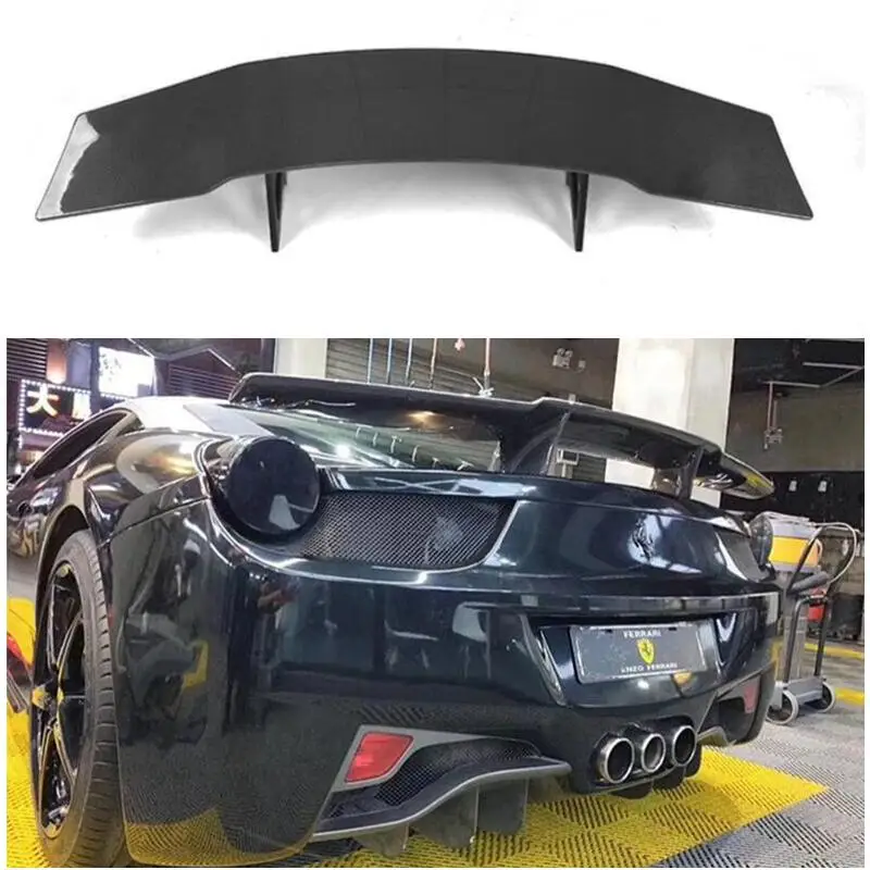 

For Ferrari 458 2011-No High Quality Real Carbon Fiber Spoiler REAR WING TRUNK LIP SPOILERS GT-Style