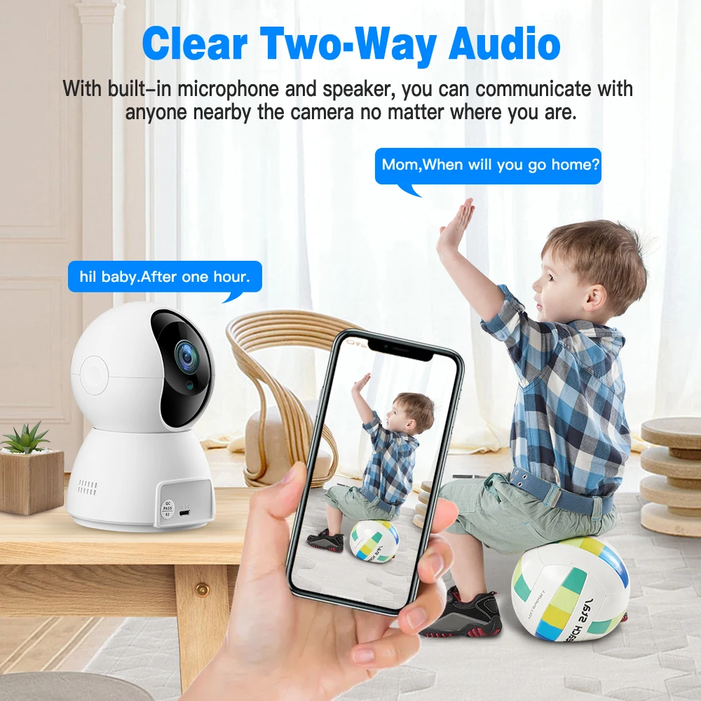 Wsdcam 1080P IP Camera Tuya Smart WiFi Wireless Surveillance Camera IR Night Vision Automatic Tracking Baby Security Monitor