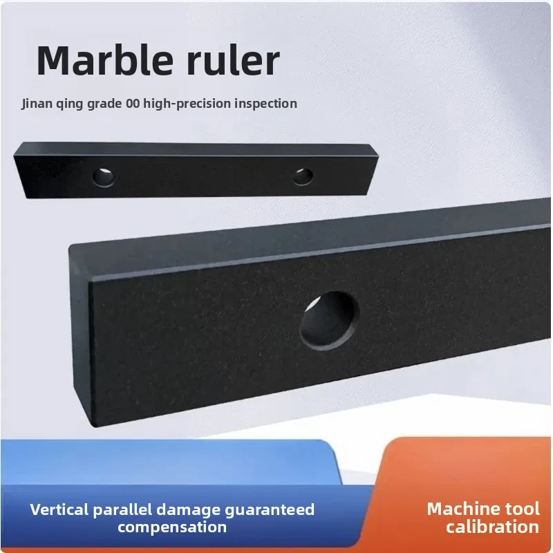 High-precision 000-grade Marble Flat Ruler Precision Cyan Granite Stone Inspection and Measurement Parallel Vertical Flat Ruler