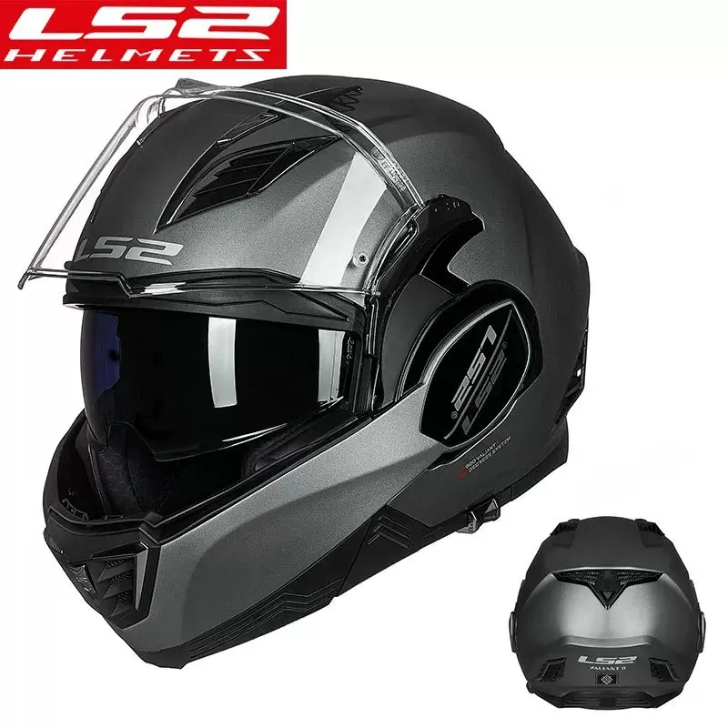 

Оригинальный мотоциклетный анфас LS2 Valiant II LS2 FF900, откидные шлемы с двумя линзами, модульный Casco Moto Casque, четыре сезона