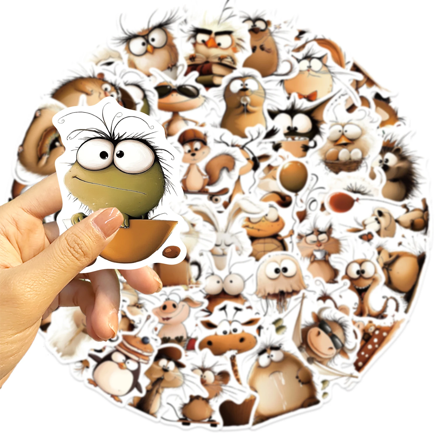 50pcs Animal Art Stickers Aesthetic DIY Toy Phone Skateboard Laptop Fridge Car Decals Graffiti Sticker