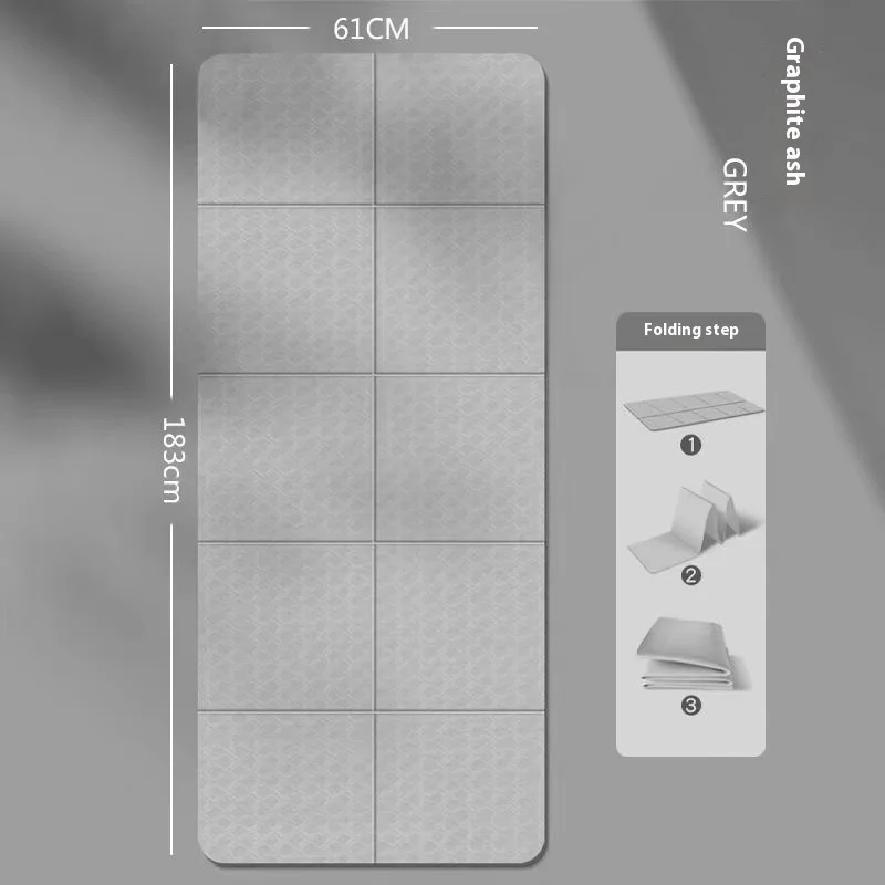 سجادة يوجا قابلة للطي صديقة للبيئة من مادة Tpe قابلة للطي للسفر واللياقة البدنية ومضادة للانزلاق للبيلاتيس والتدريبات الأرضية