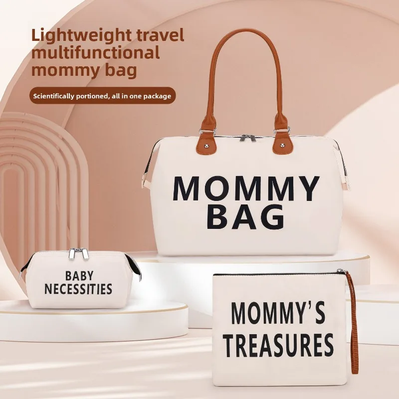 

Diaper Bag 3 Piece Set Wet Dry Separate Tote Shoulder Bag Travel