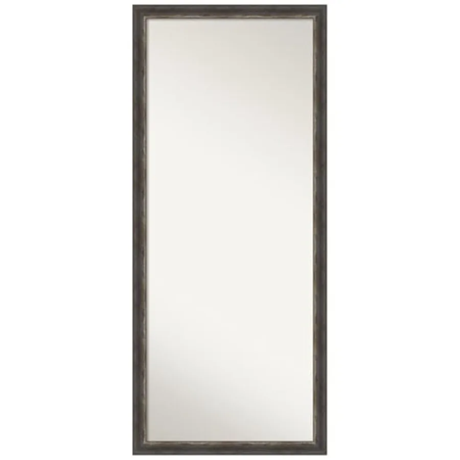

64x28 Full-Length Body Mirror, Bark Rustic Char Narrow Brown Rustic Farmhouse Frame, Lean on Floor or Hang, Wall Decor