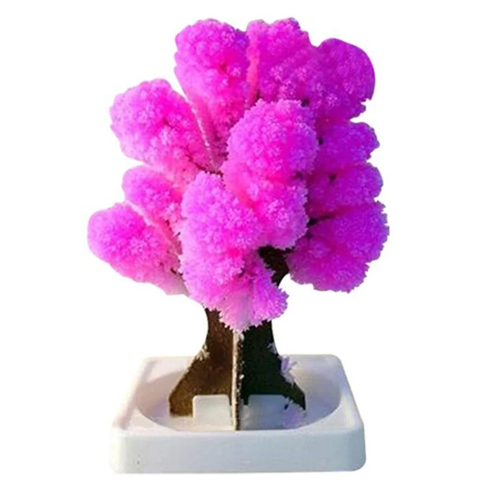 

1PC 2022 Mini Visual Magic Artificial Sakura Trees Decorative Growing DIY Paper Tree Gift Novelty Flower Tree Exploring Baby Toy