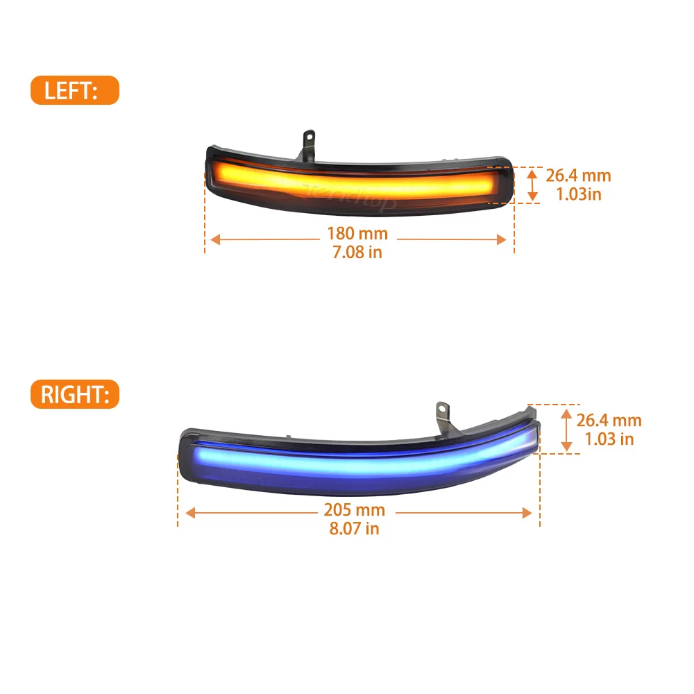 2pcs Dynamic Turn Signal LED Side Wing Rearview Mirror Indicator Blinker Sequential Light For Ford Explorer 2011-2017 2018 2019