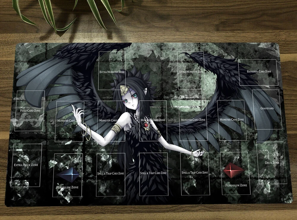 

YuGiOh Girl Fabled Grimro Trading Card Game Mat Mouse Pad Table Playmat TCG CCG Mat Desk Playing Mat Mousepad Free Bag