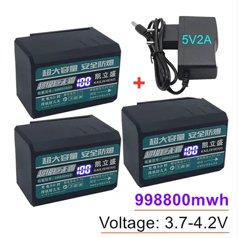 Recharge Laser Level Lithium Battery 998800mwh Large Capacity Digital Lithium Polymer Battery w/ number Display Level Part