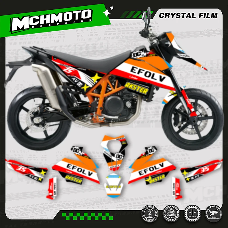 

MCHMFG Custom Team Motorcycle Graphics For KTM 2007 2008 2009 2010 2011 SMR 690 Background Decals Stickers Kits