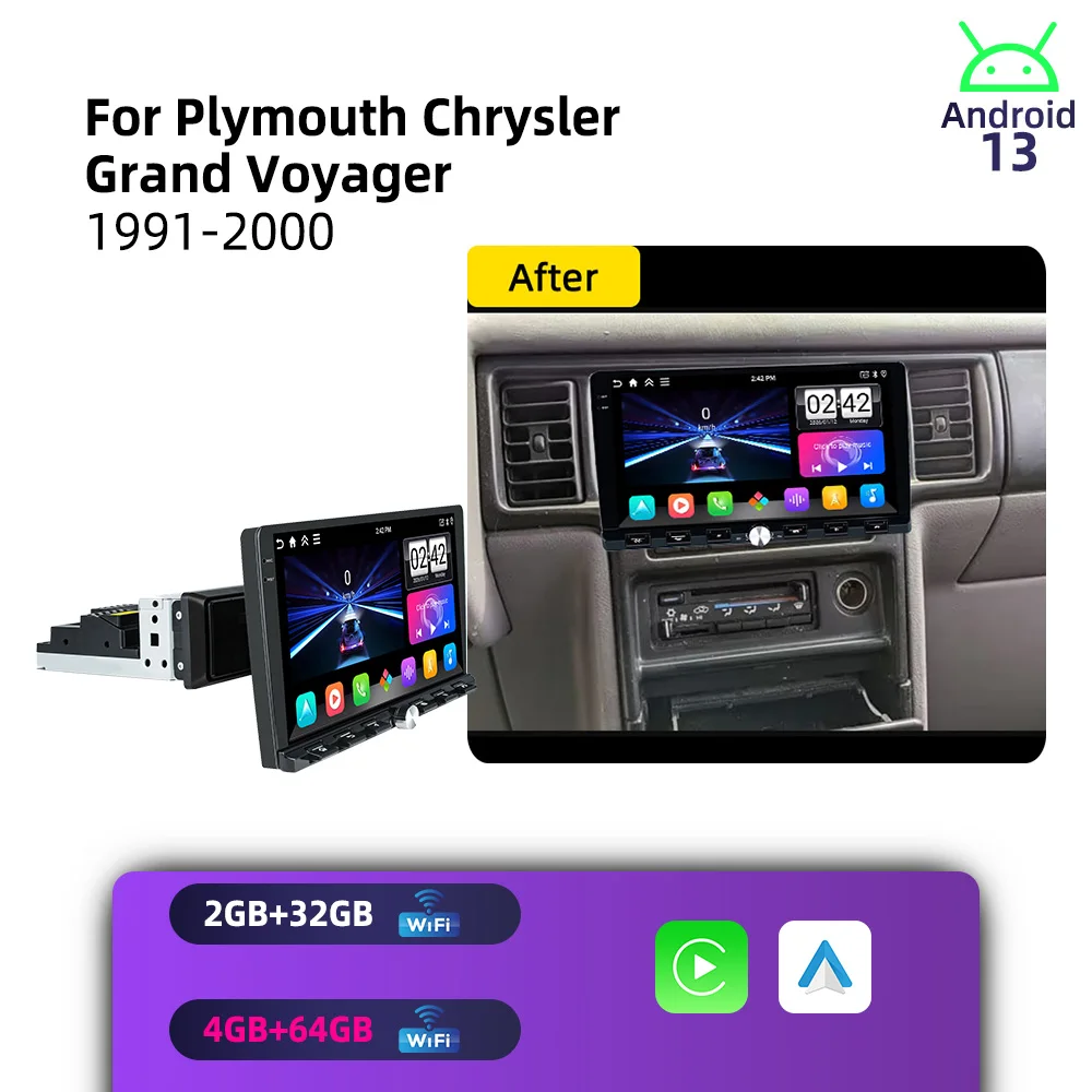 Car Stereo Android for Plymouth Chrysler Grand Voyager 1991-2000 1 Din 9