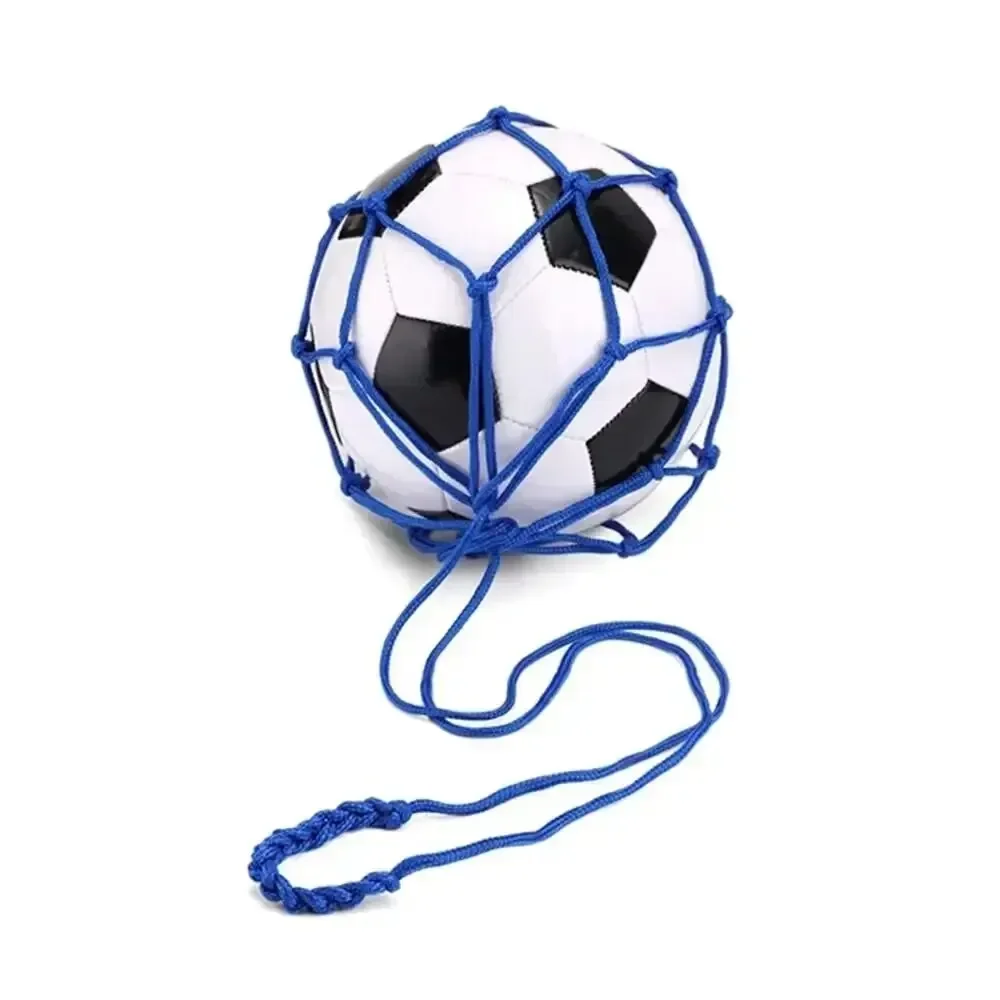 Youth Football Self Trainer Kick Net Pocket Professional Outdoor Sport Nylon Net Basketball Bag Solid Mesh Soccer Ball Carry Bag