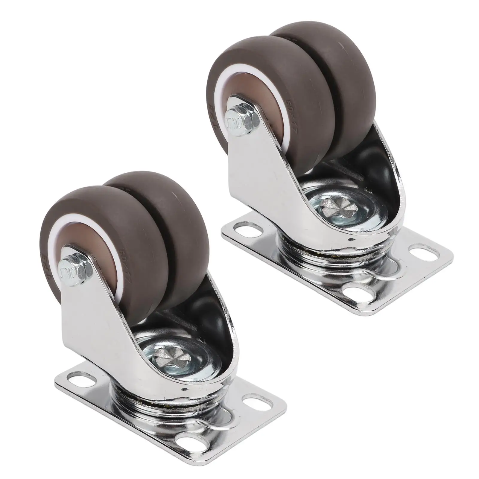 360° Rotating TPR Soft Rubber Caster Wheels for small Machines, for wardrobes & for cabinets - Heavy Duty