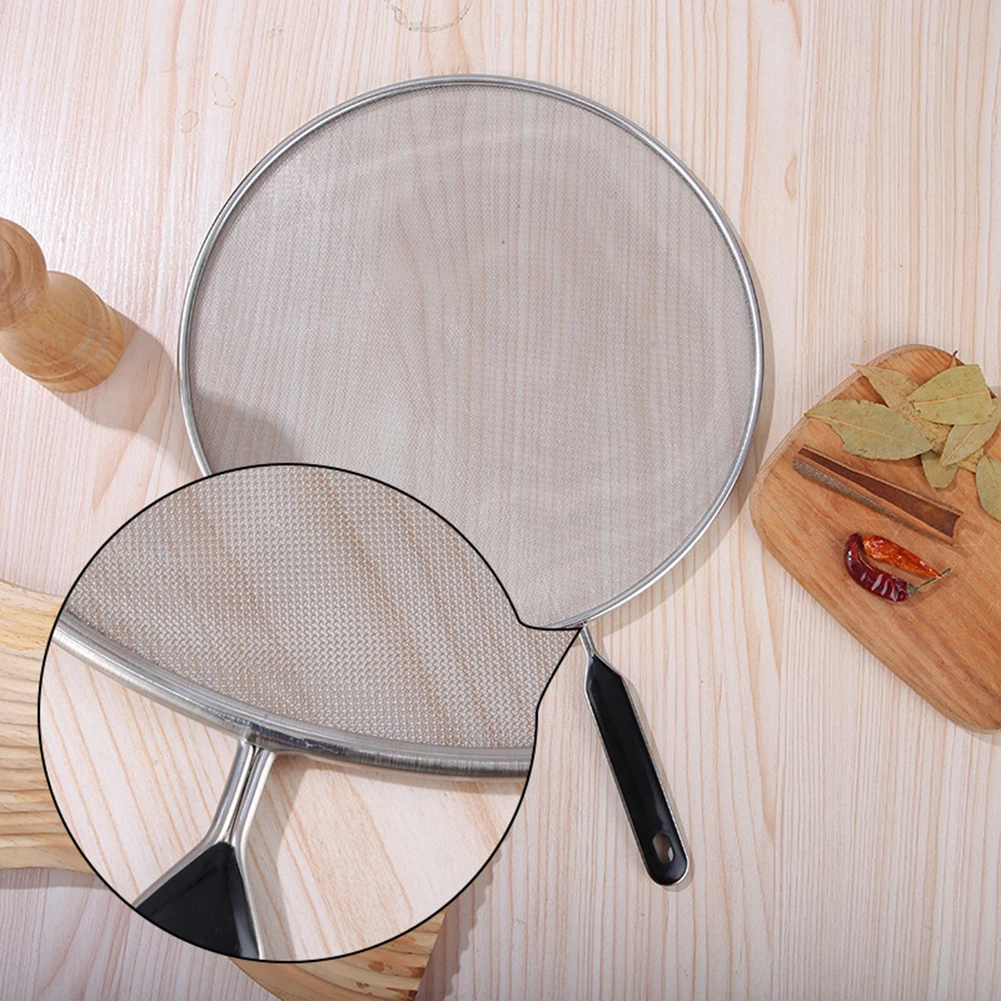 19-33cm Stainless Steel Oil Splatter Screen Frying Pan Mesh Guard Kitchen Cooking Tools Multi-Purpose Filter Net For Frying Pans view 6