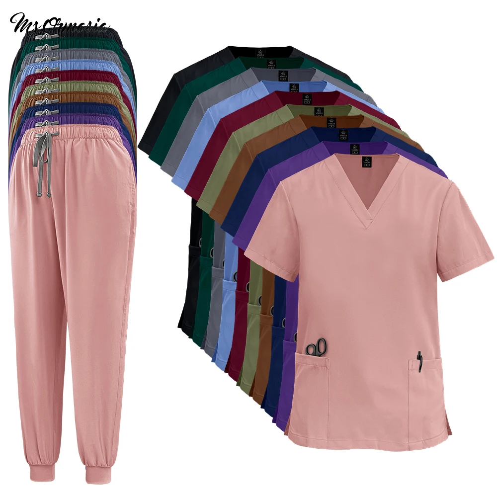 Medical Surgeon Workwear Doctor Nurse Scrub Set Hospital Uniforms Clinic Dental Pediatric Nursing Clothes Beauty Salon Work Suit